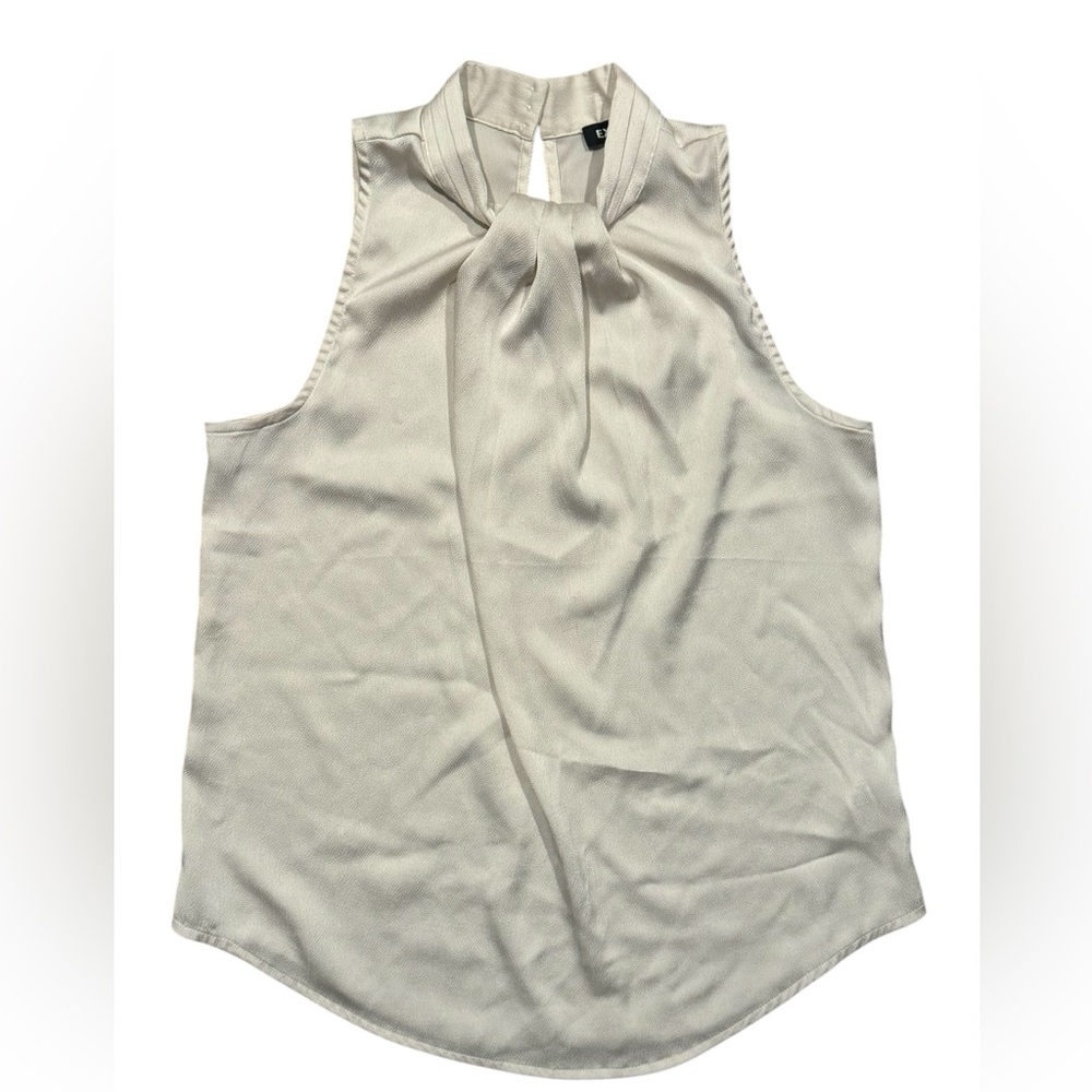 express satin twisted high neck blouse